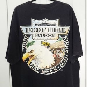 Vintage 2001 Bike Week Boot Hill Saloon T-Shirt